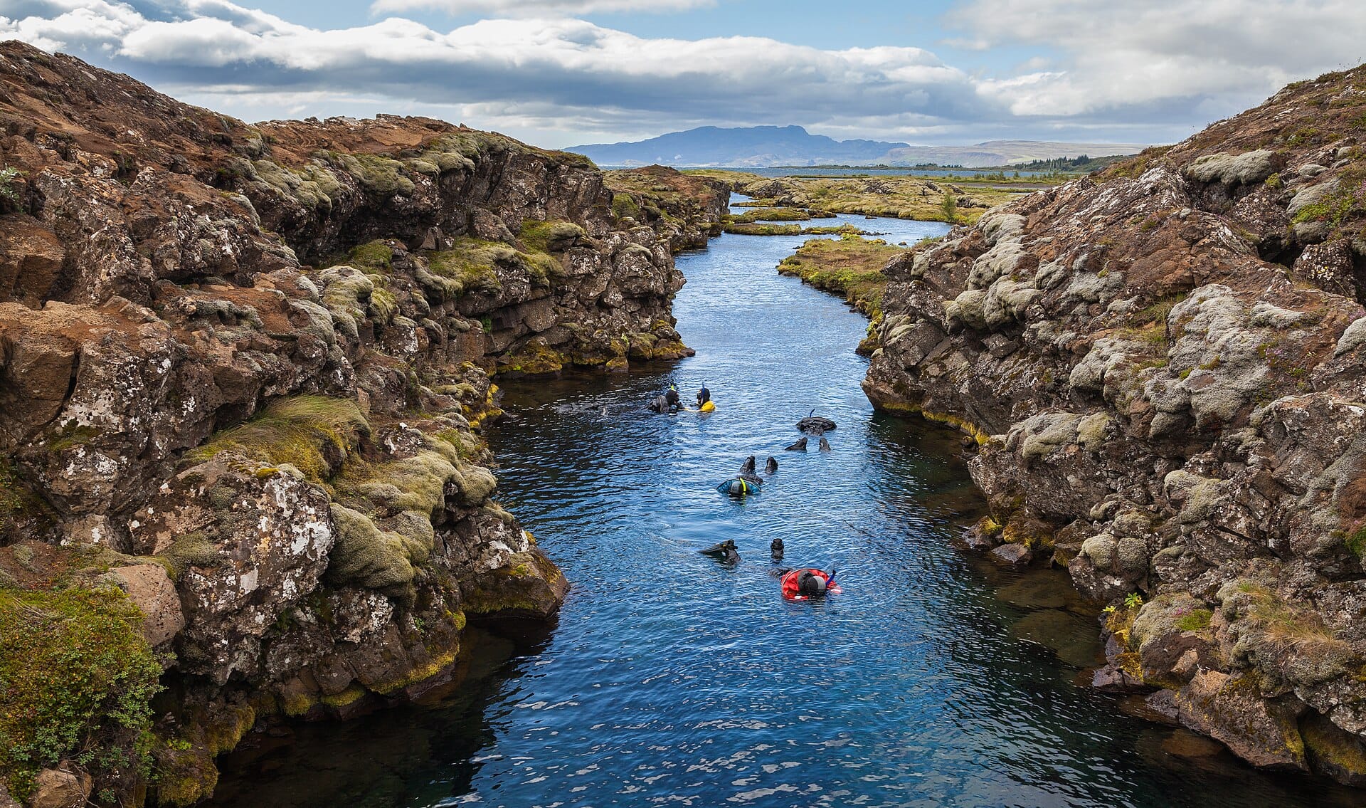 Snorkelling between continents at Silfra, Iceland