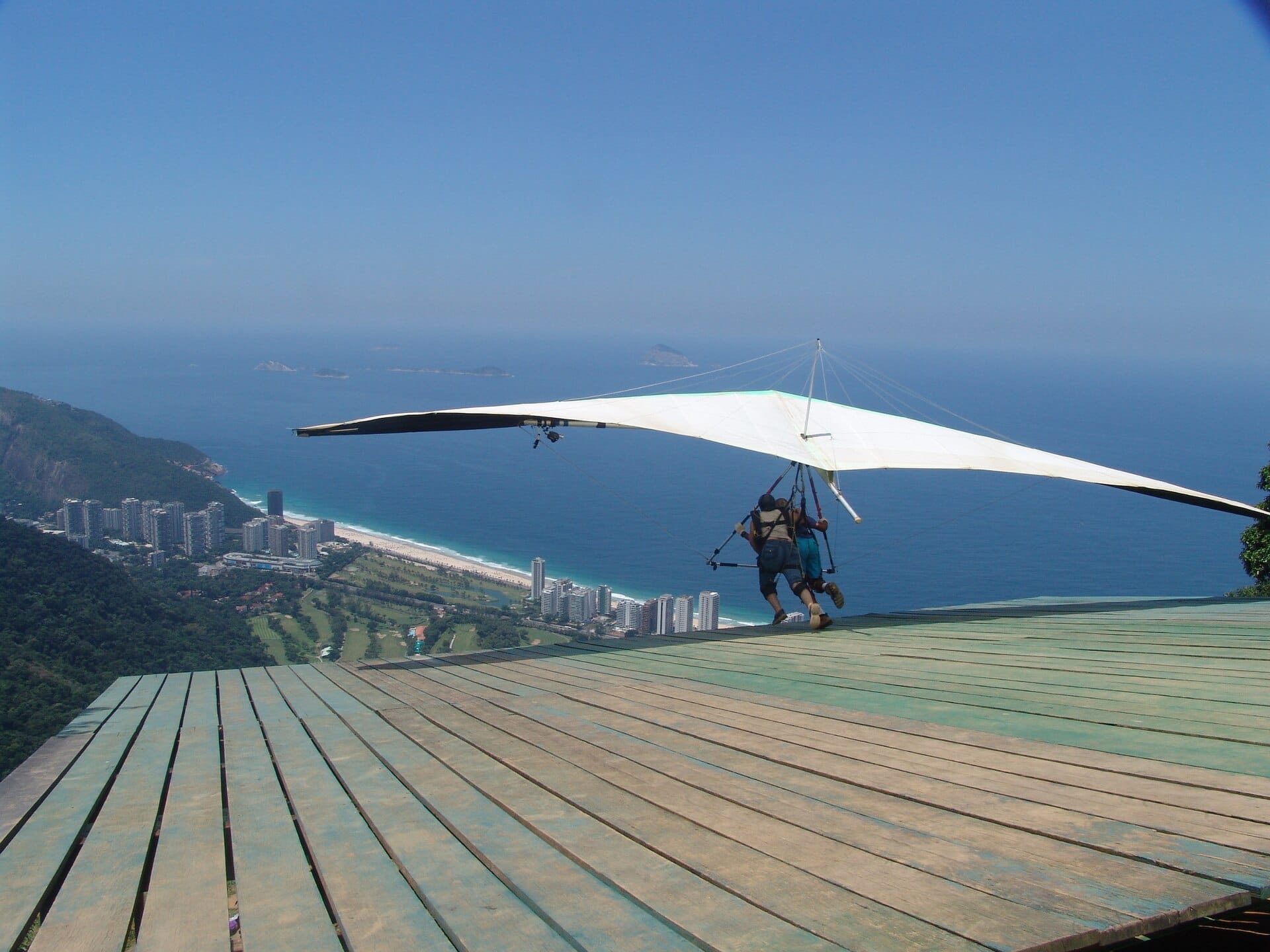 Hang-gliding over Rio de Janeiro, Brazil