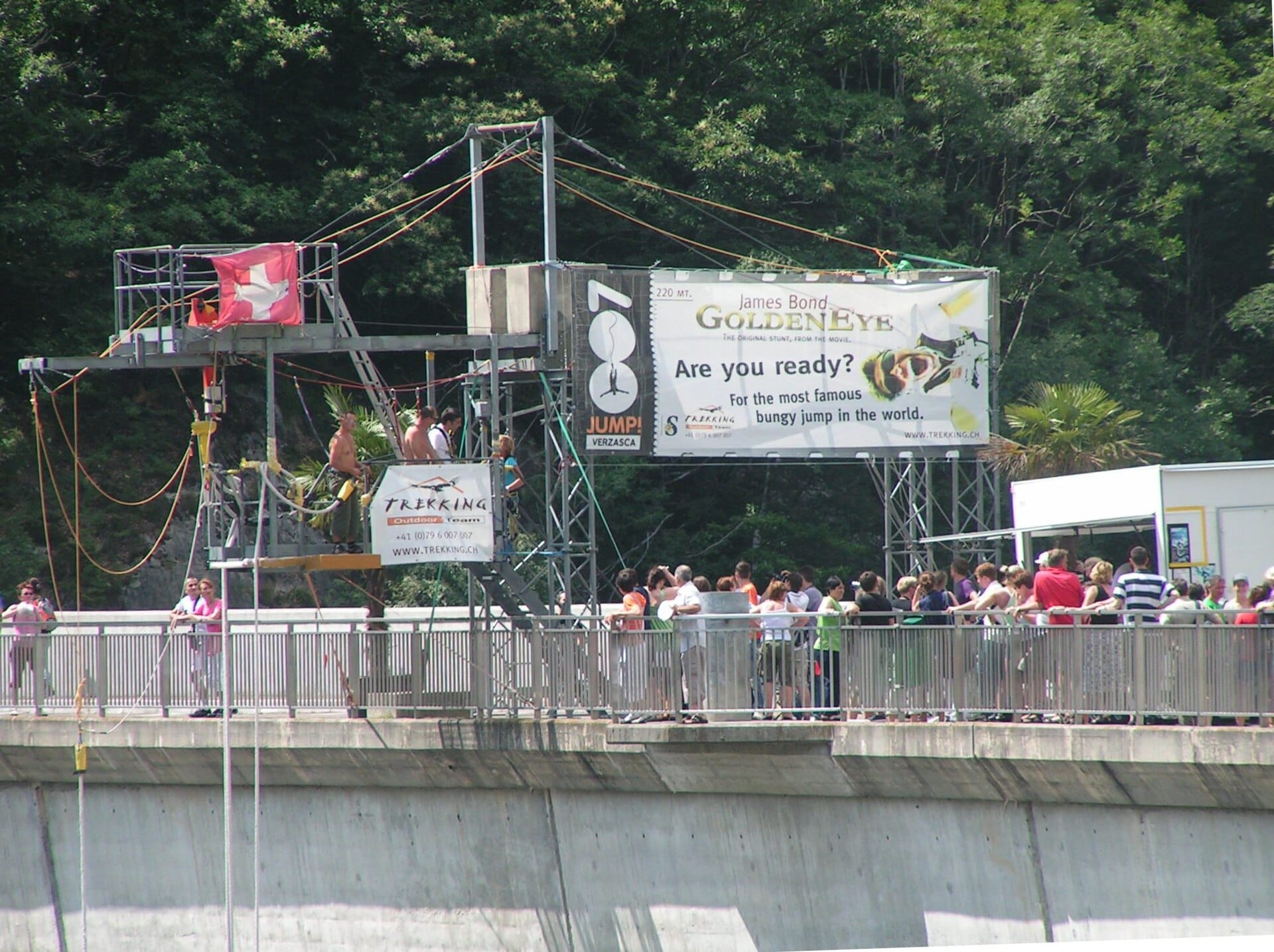 The GoldenEye bungee, Verzasca Dam, Switzerland