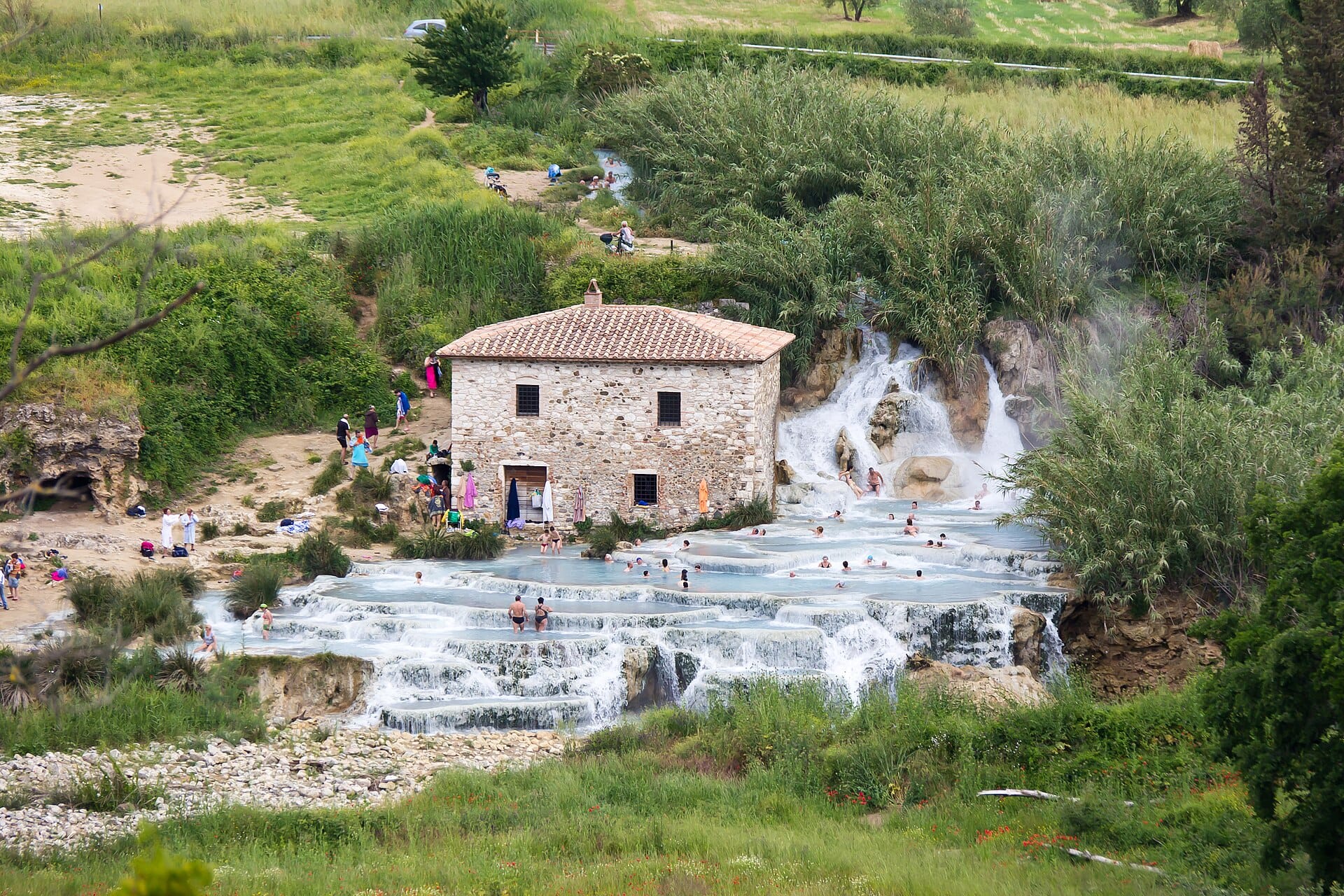 Saturnia hot springs, Tuscany, Italy