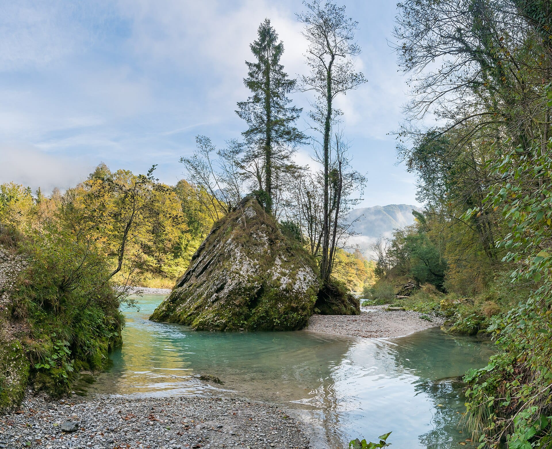 Drifting the Soča gorges, Slovenia