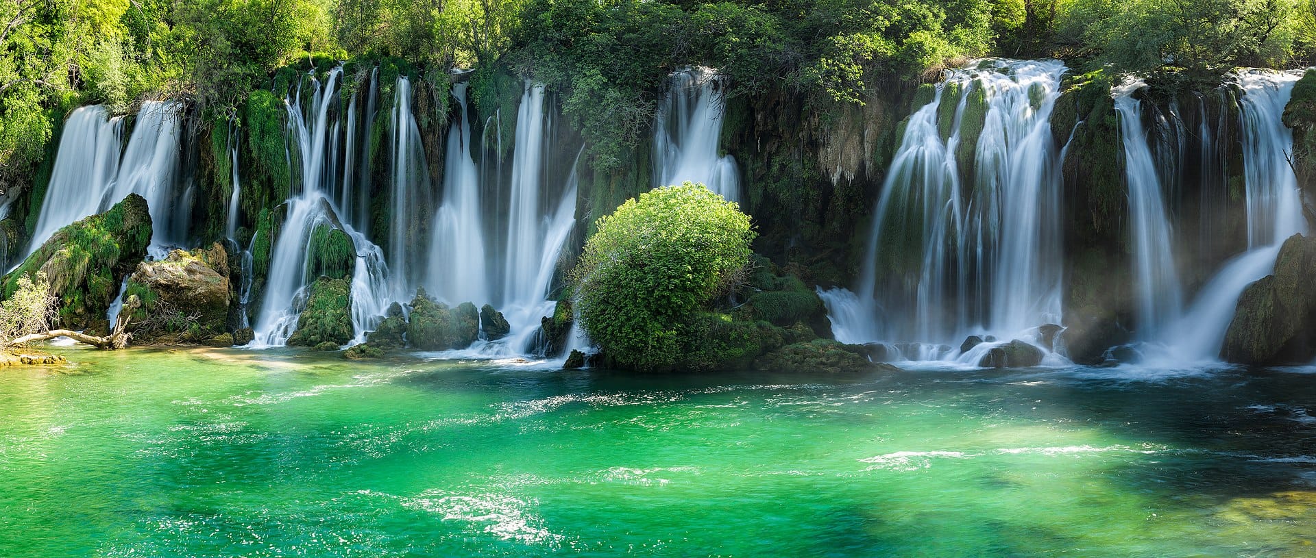 Swimming the Kravica waterfalls, Bosnia and Herzegovina