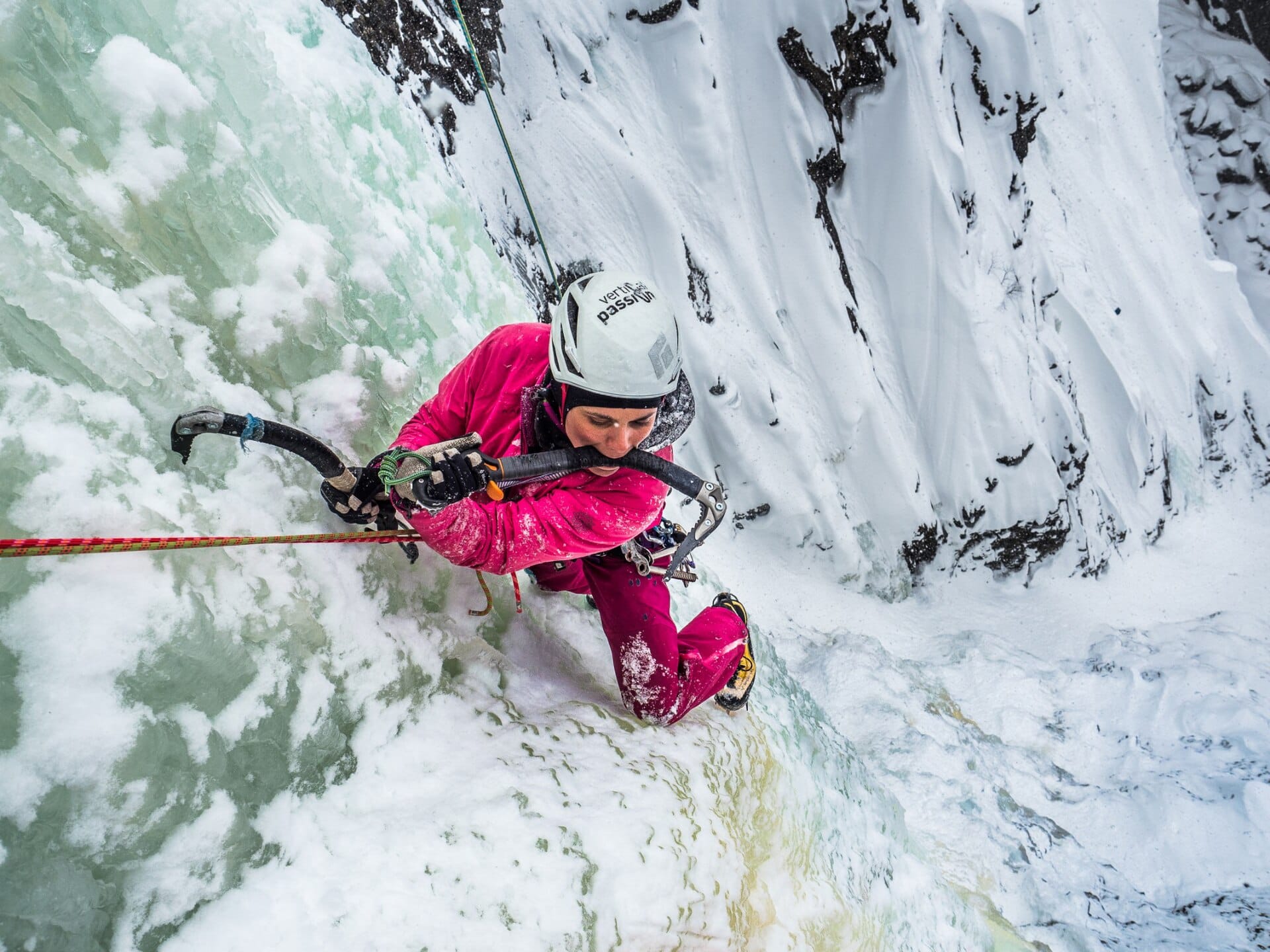 Ice climbing in Rjukan, Norway